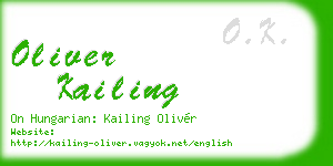 oliver kailing business card